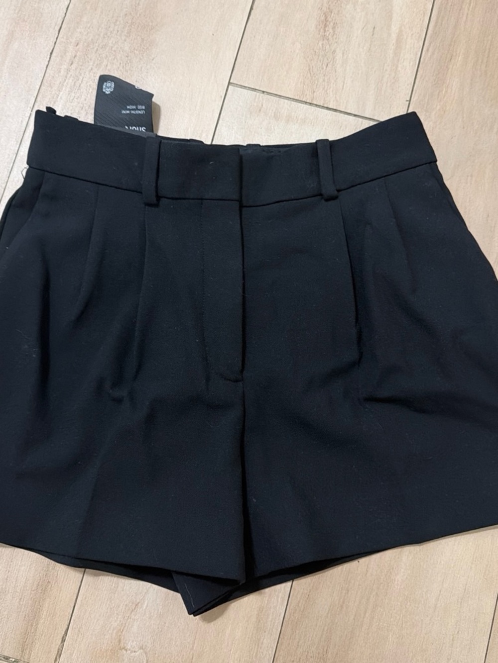 Brand New Aritzia Pleated Mini High Rise Shorts